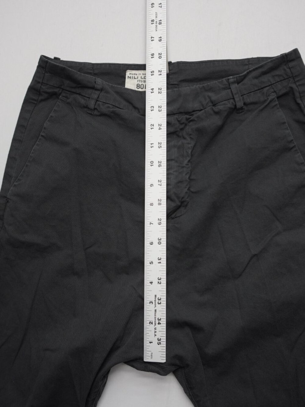 Nili Lotan Paris Pants in Washed Black Size 4 Baggy Drop Crotch - Picture 9 of 11